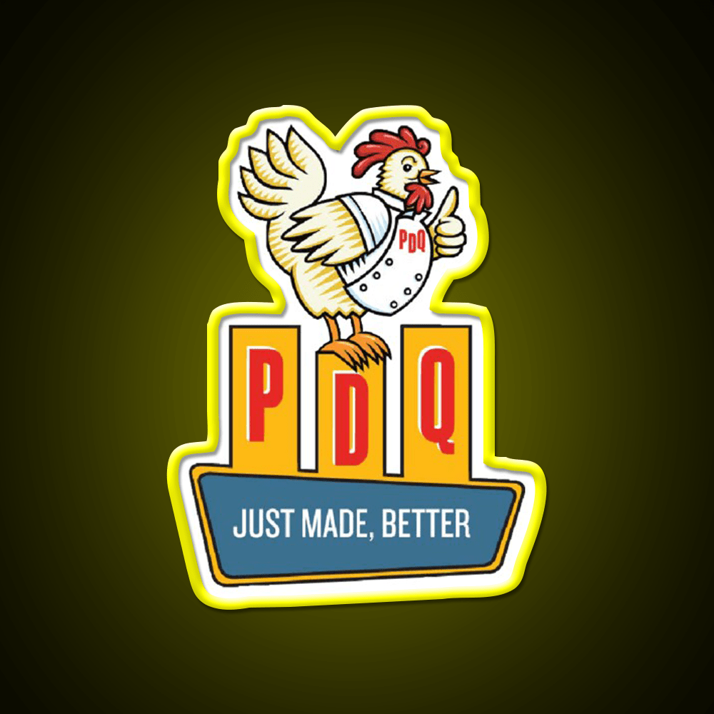 Pdq Fast Food Led Neon Sign For Burger Place Rgb Color - Shineneon