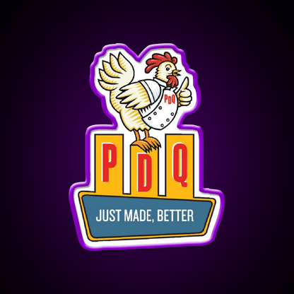 Pdq Fast Food Led Neon Sign For Burger Place Rgb Color - Shineneon