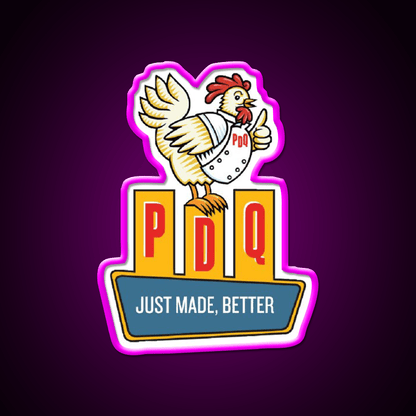 Pdq Fast Food Led Neon Sign For Burger Place Rgb Color - Shineneon
