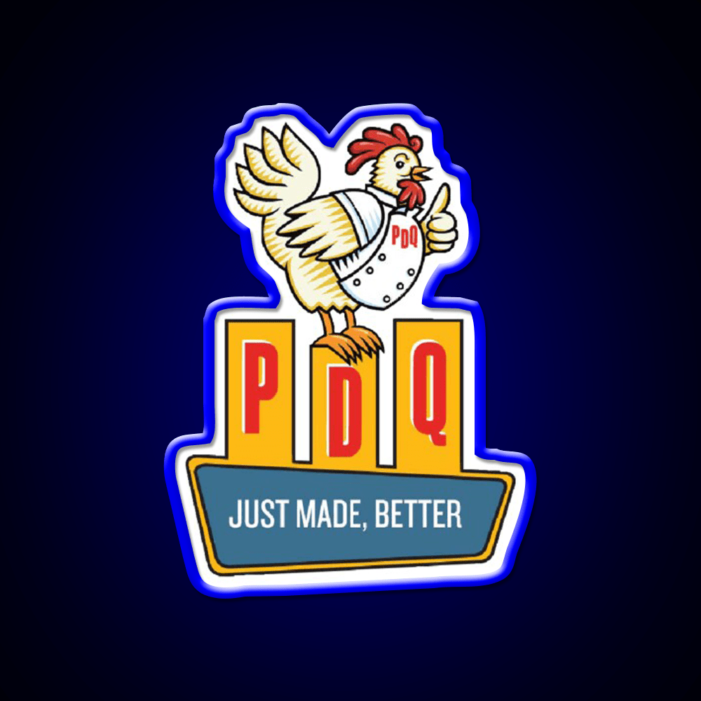 Pdq Fast Food Led Neon Sign For Burger Place Rgb Color - Shineneon