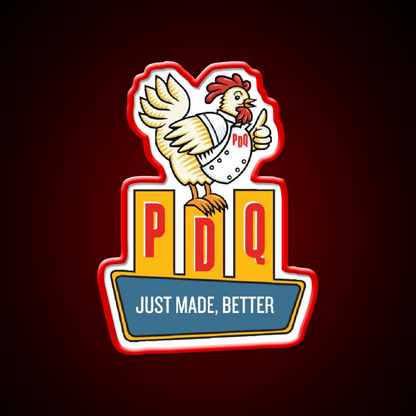 Pdq Fast Food Led Neon Sign For Burger Place Rgb Color - Shineneon