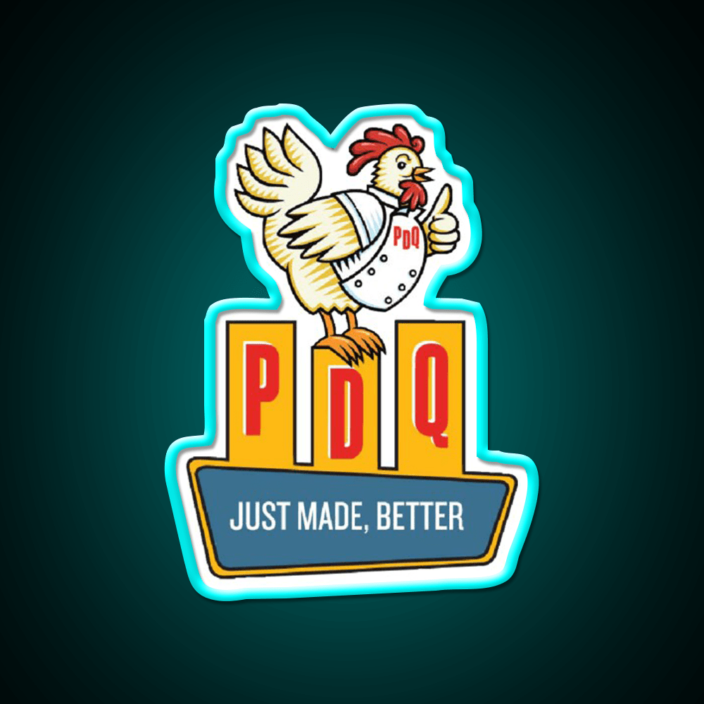 Pdq Fast Food Led Neon Sign For Burger Place Rgb Color - Shineneon