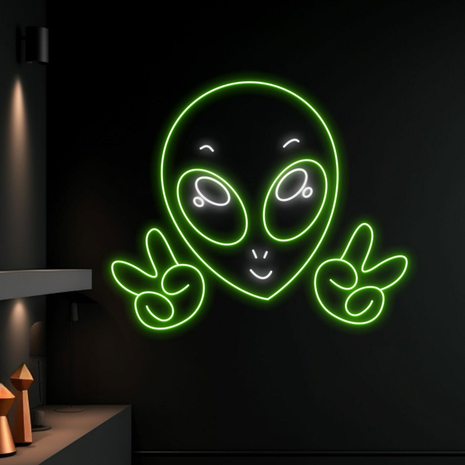 Peace Alien Led Neon Sign Restaurant Decbar Club Decor | Shineneon