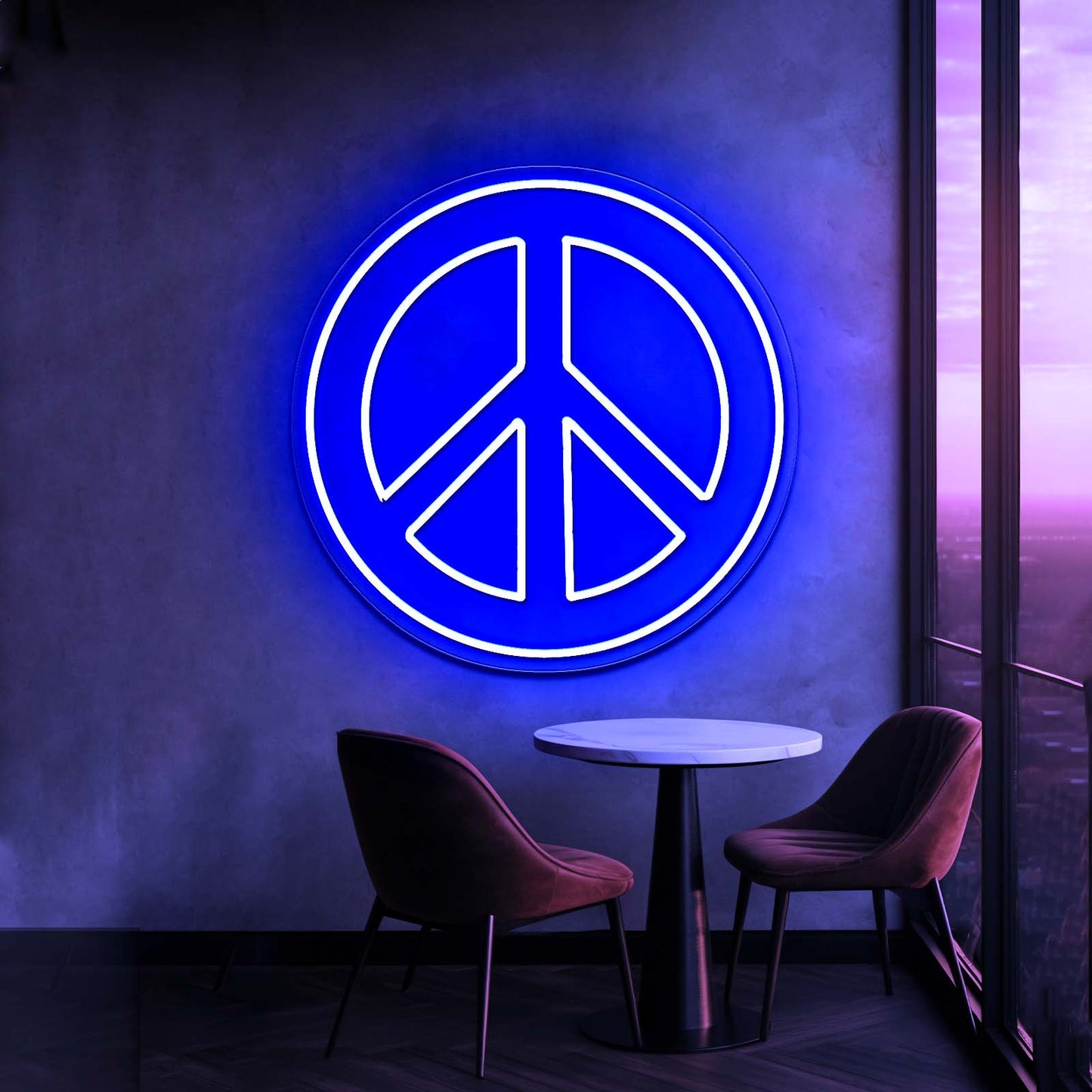 Peace And Love Neon Signs Wall Decor