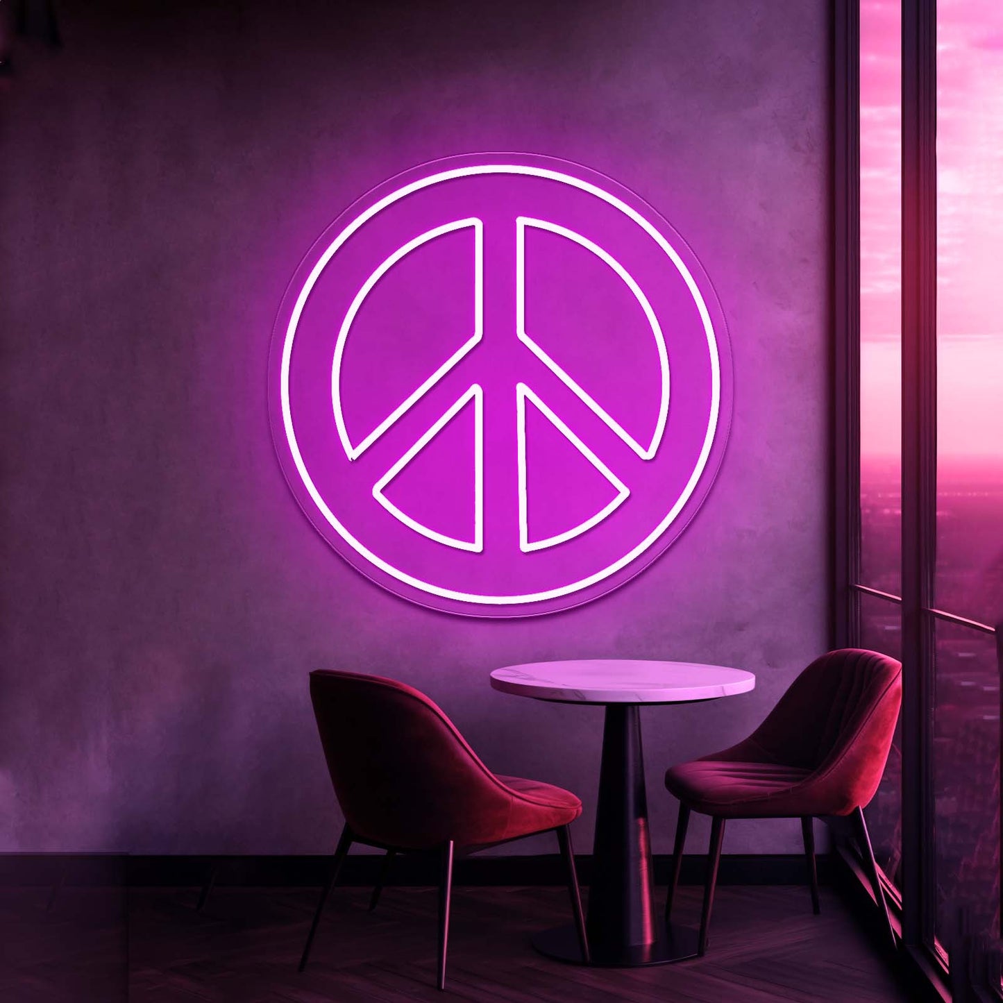 Peace And Love Neon Signs Wall Decor