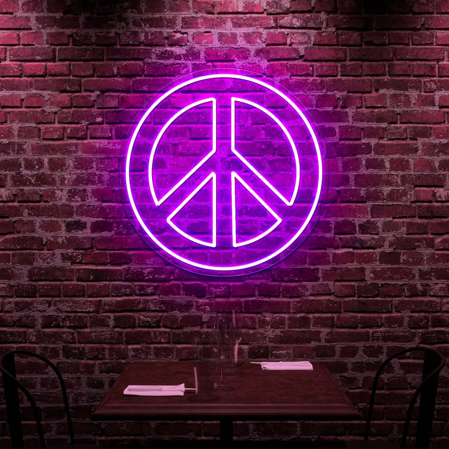 Peace And Love Neon Signs Wall Decor