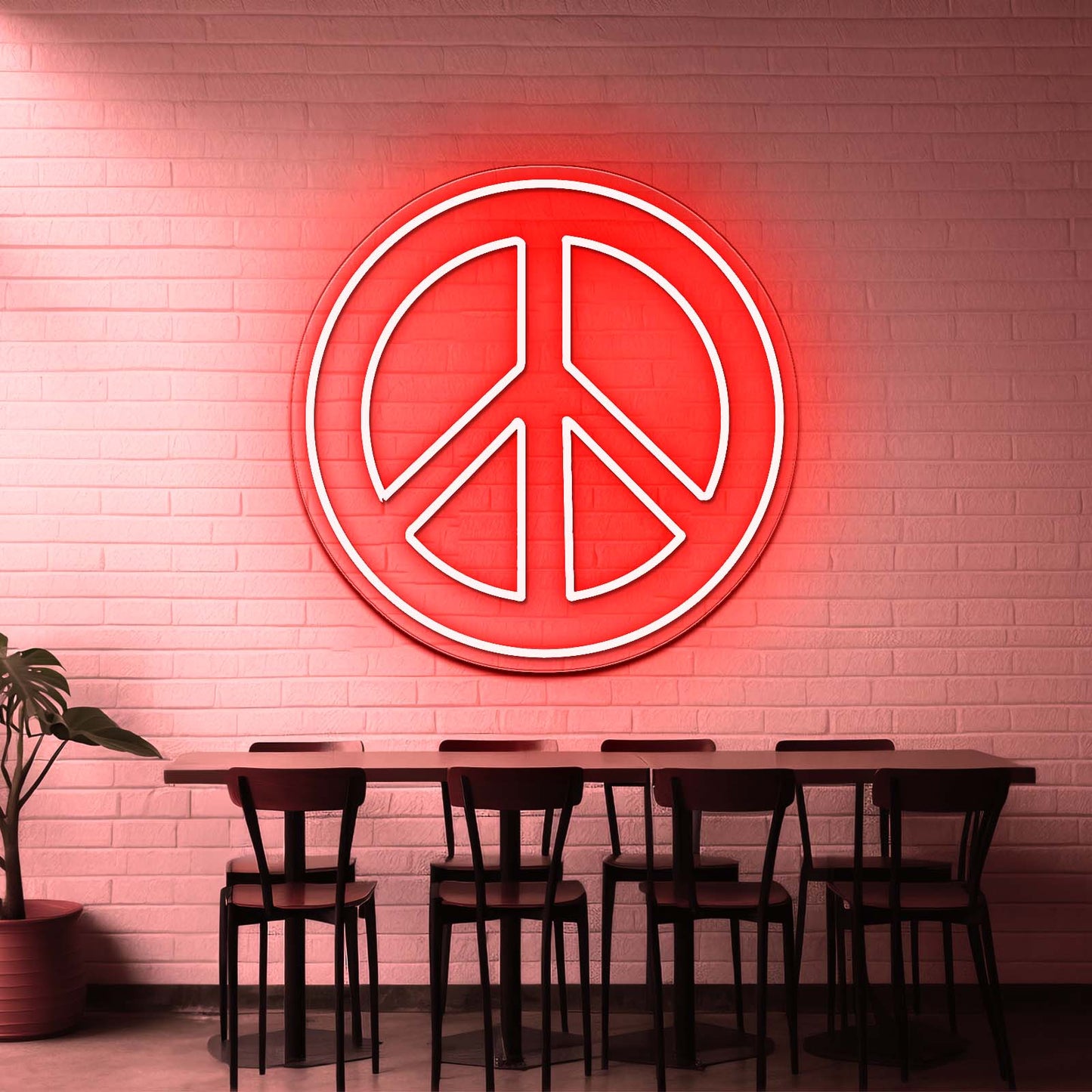 Peace And Love Neon Signs Wall Decor