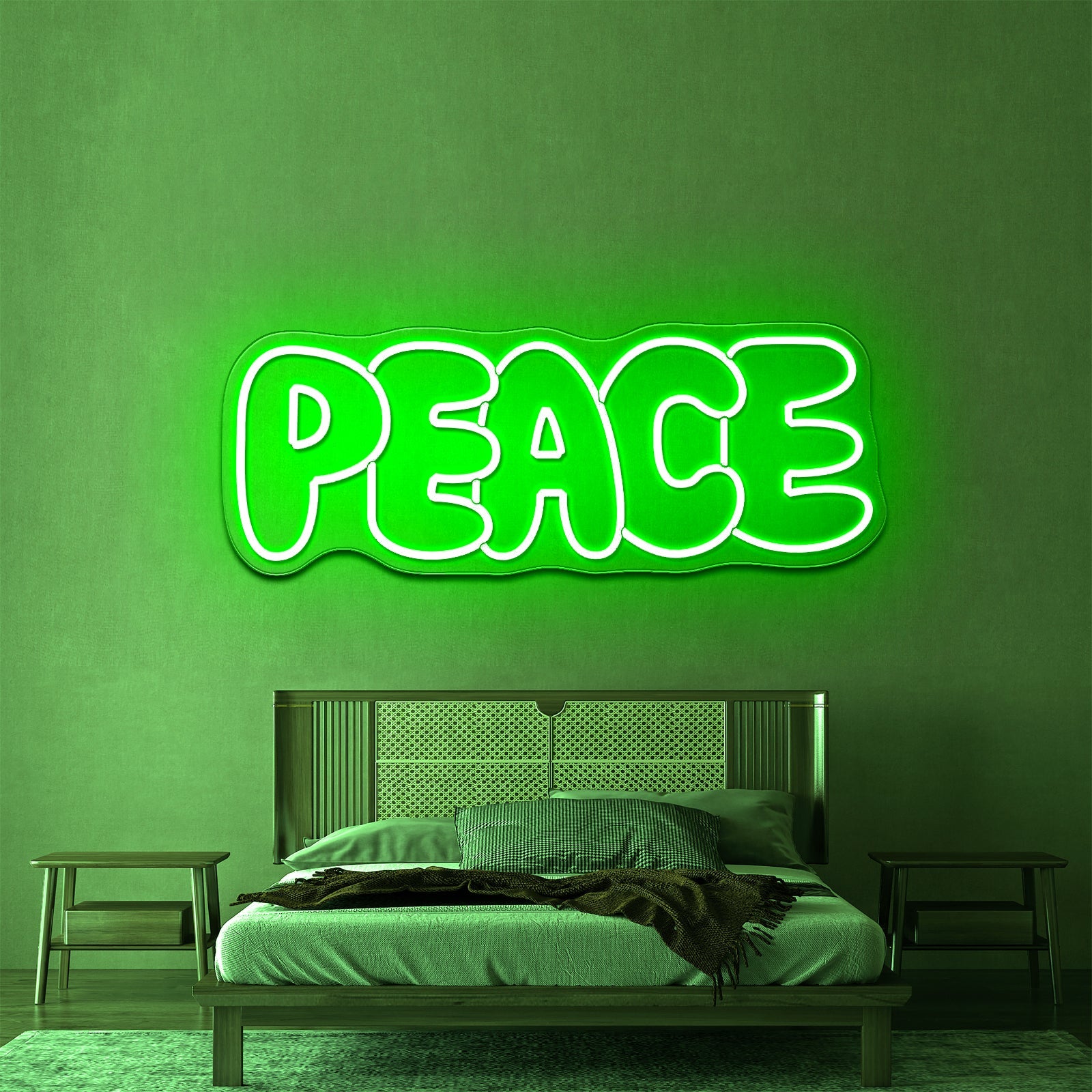 Peace Colorful Led Neon Signs Wall Art Words - Shineneon