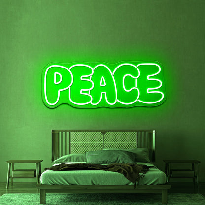 Peace Colorful Led Neon Signs Wall Art Words - Shineneon