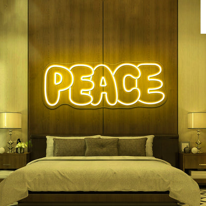 Peace Colorful Led Neon Signs Wall Art Words - Shineneon