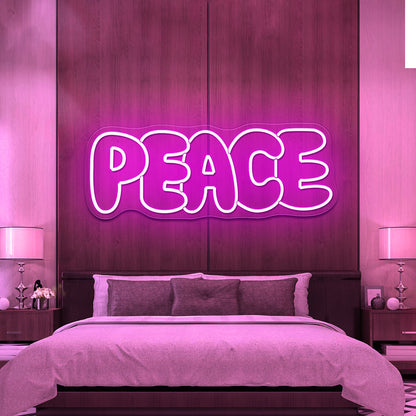 Peace Colorful Led Neon Signs Wall Art Words