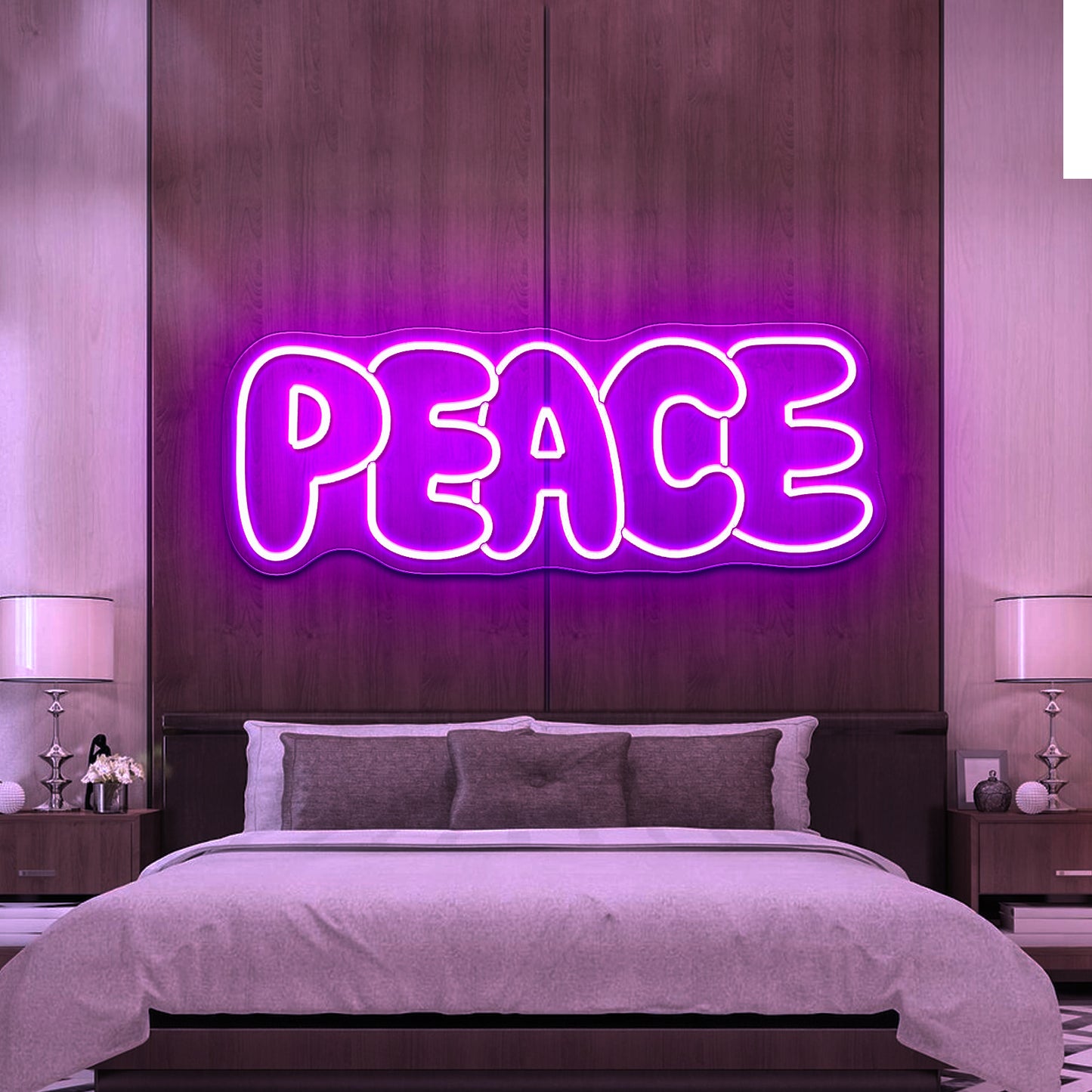 Peace Colorful Led Neon Signs Wall Art Words