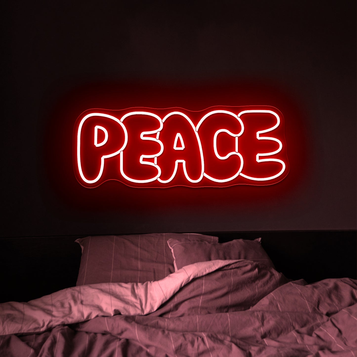 Peace Colorful Led Neon Signs Wall Art Words