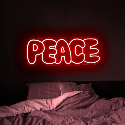 Peace Colorful Led Neon Signs Wall Art Words