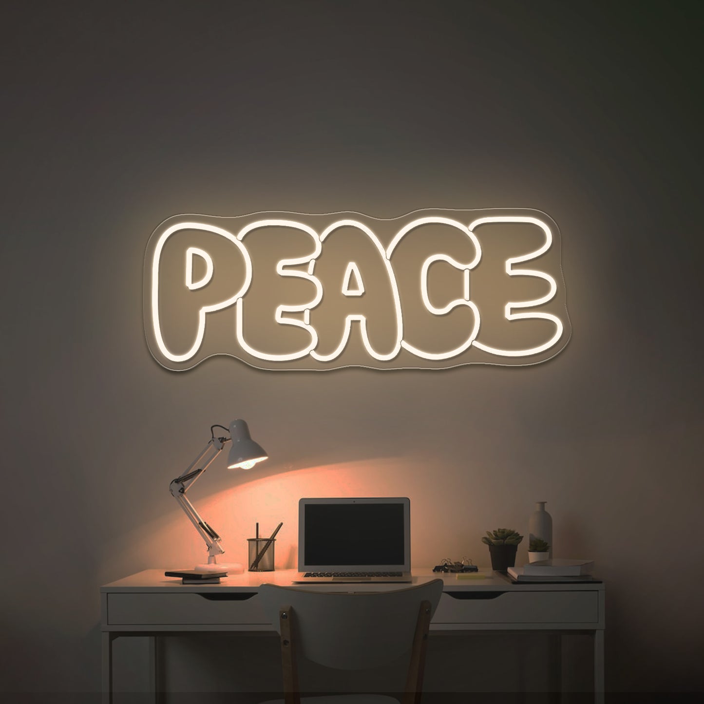 Peace Colorful Led Neon Signs Wall Art Words