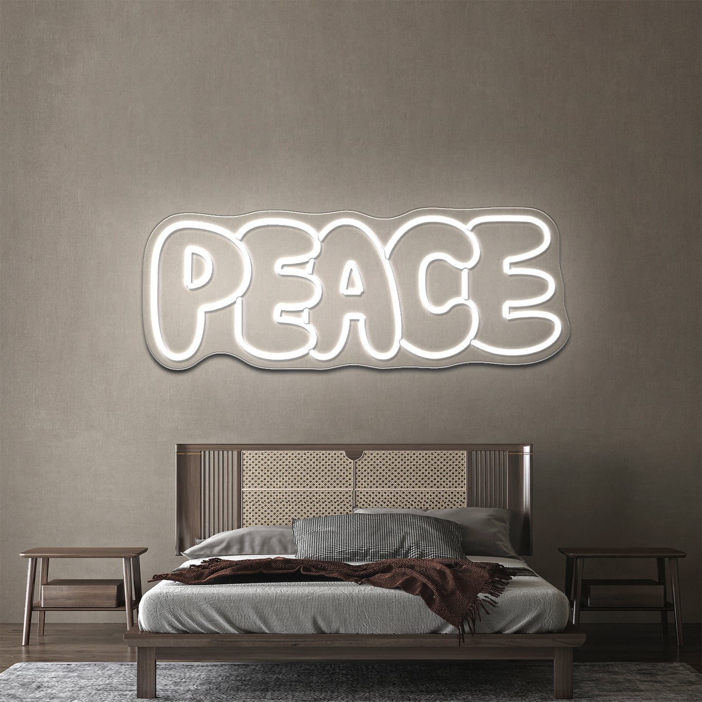 Peace Colorful Led Neon Signs Wall Art Words