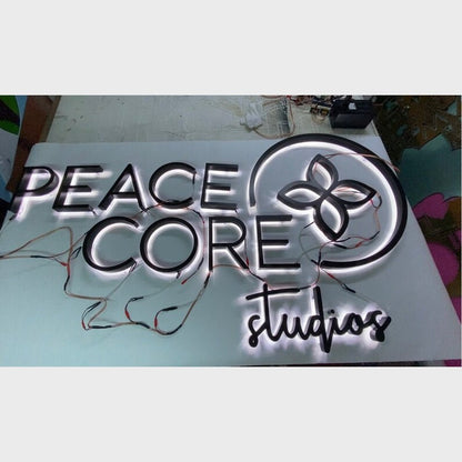 Peace Core Studios 3D Backlit Channel Letters Led Light Sign - Shineneon