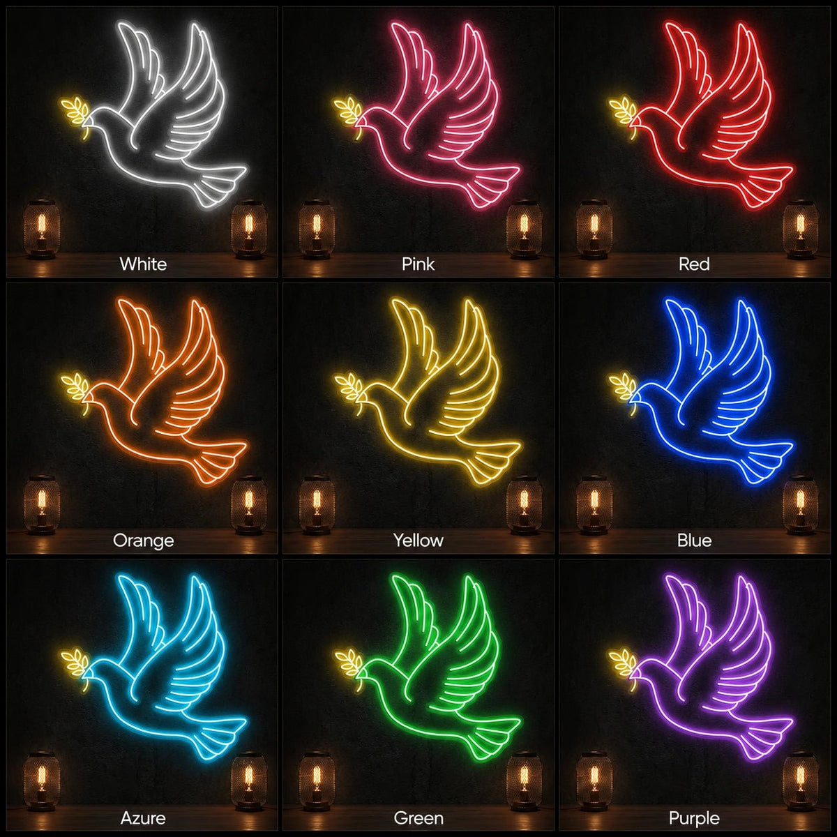 Peace Dove In Flight LED Neon Sign - Shineneon
