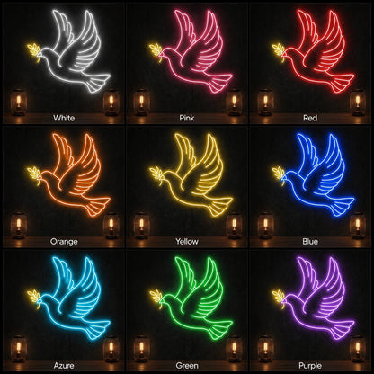 Peace Dove In Flight LED Neon Sign - Shineneon