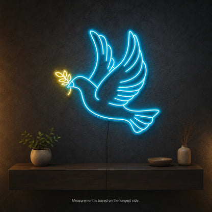 Peace Dove In Flight LED Neon Sign - Shineneon