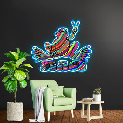 Peace Frog Wall Artwork Neon Signs