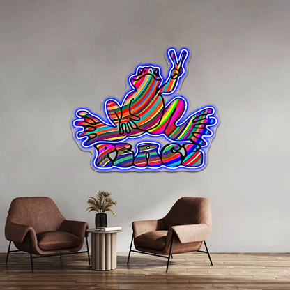 Peace Frog Wall Artwork Neon Signs