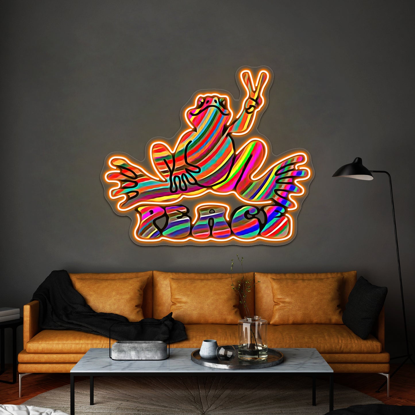 Peace Frog Wall Artwork Neon Signs