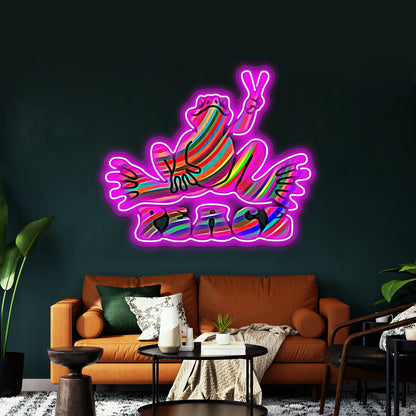 Peace Frog Wall Artwork Neon Signs