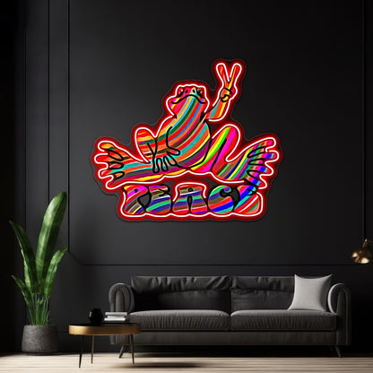 Peace Frog Wall Artwork Neon Signs