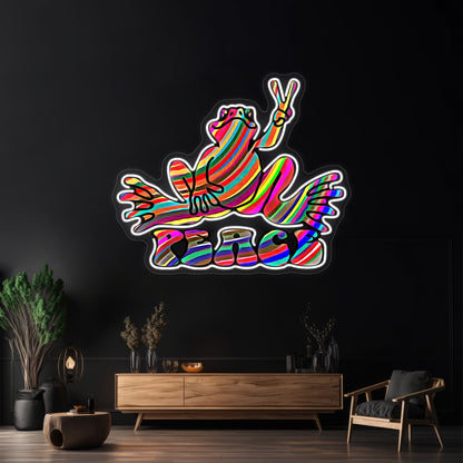 Peace Frog Wall Artwork Neon Signs