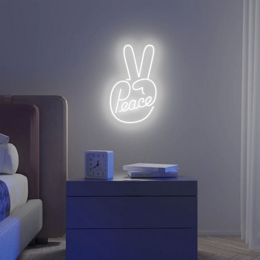 Peace Gesture Led Sign Business Neon Signs - Shineneon