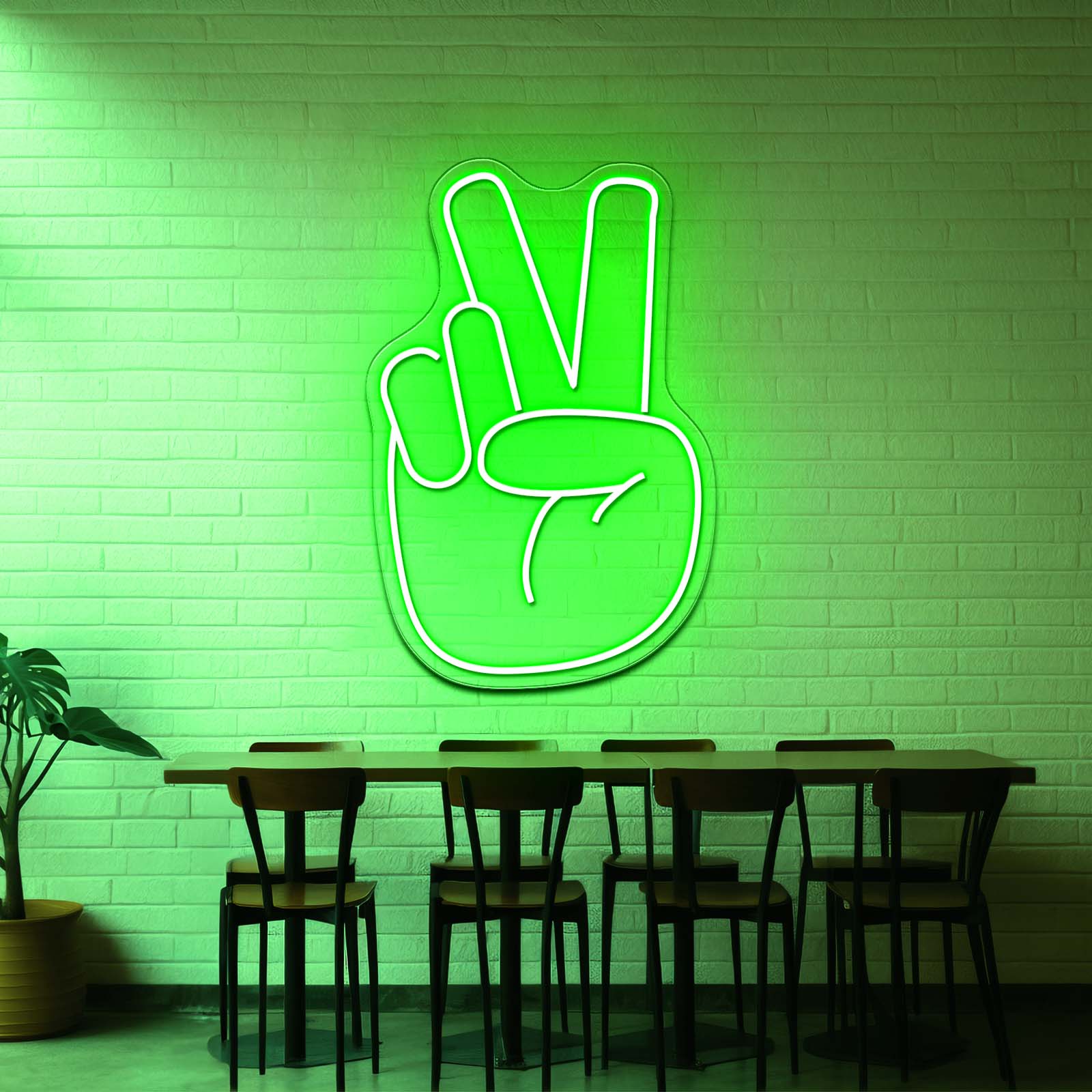 Peace Hand Cheap Neon Signs - LED neon sign view 9