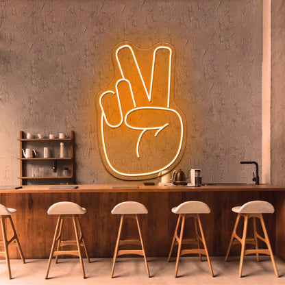 Peace Hand Cheap Neon Signs - LED neon sign view 6