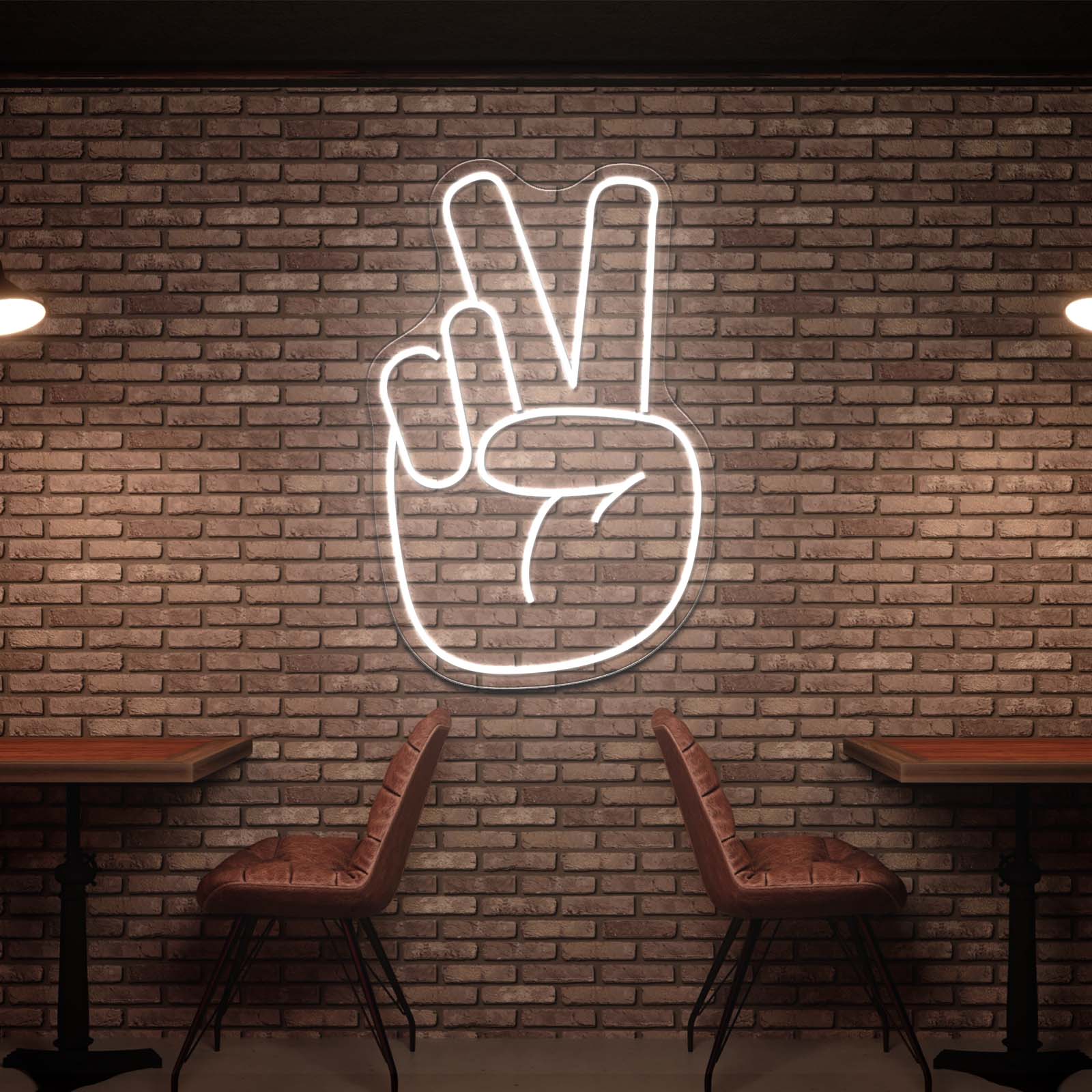 Peace Hand Cheap Neon Signs - LED neon sign view 8