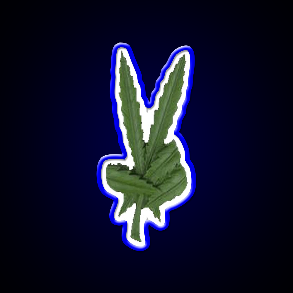 Peace Leaf Hemp Inspired Green Leaf Led Neon Sign Rgb Color - LED neon sign view 5