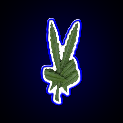 Peace Leaf Hemp Inspired Green Leaf Led Neon Sign Rgb Color - LED neon sign view 5