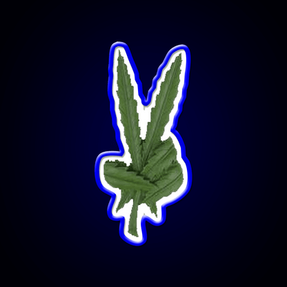 Peace Leaf Hemp Inspired Green Leaf Led Neon Sign Rgb Color - Shineneon