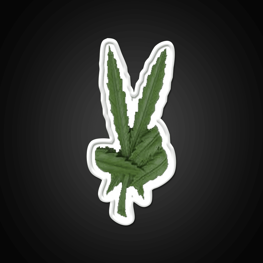 Peace Leaf Hemp Inspired Green Leaf Led Neon Sign Rgb Color - Shineneon