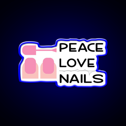 Peace Love Nail Salon Led Neon Sign Rgb Color - Shineneon