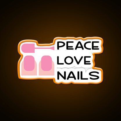 Peace Love Nail Salon Led Neon Sign Rgb Color - Shineneon