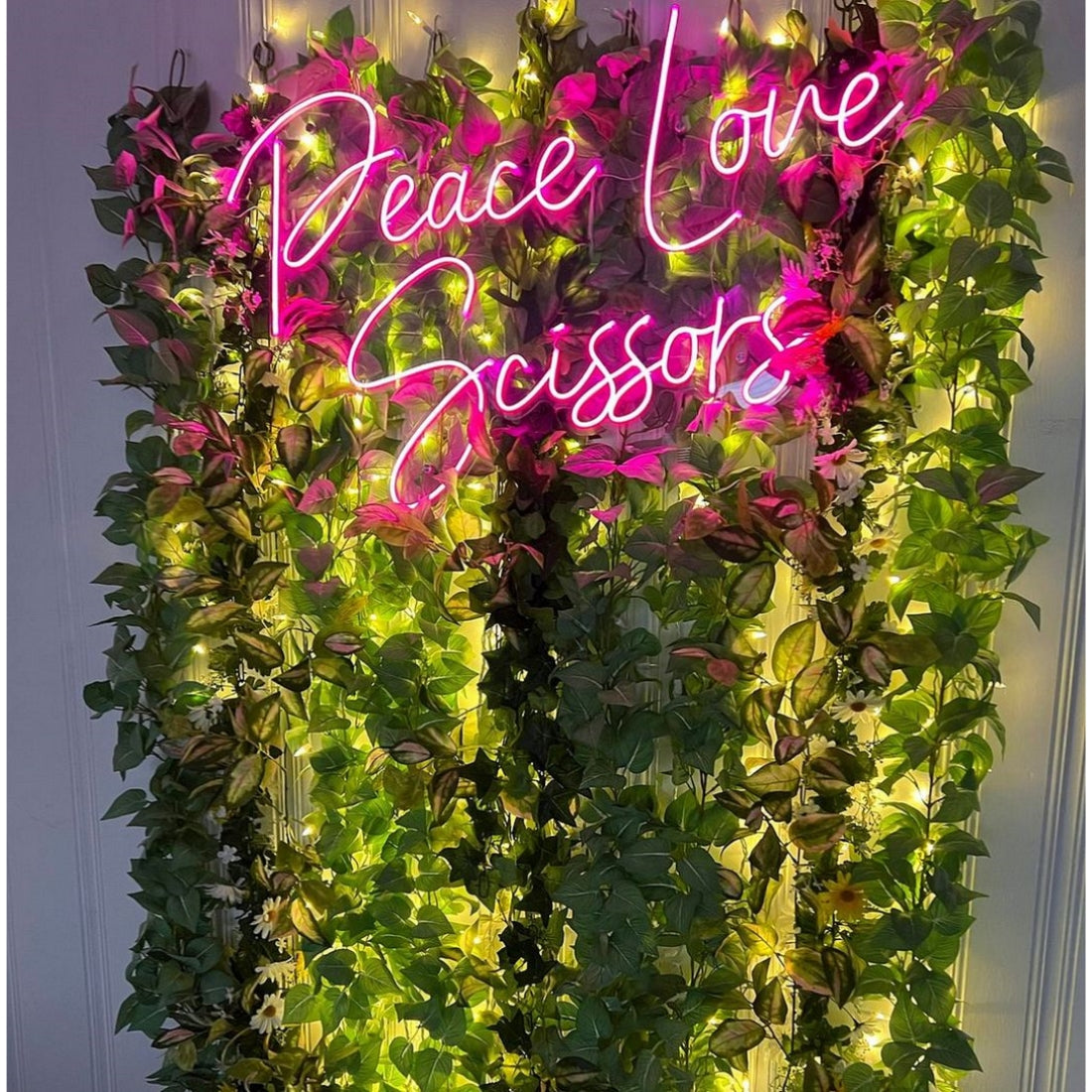 Peace Love Scissors Led Sign Business Neon Sign