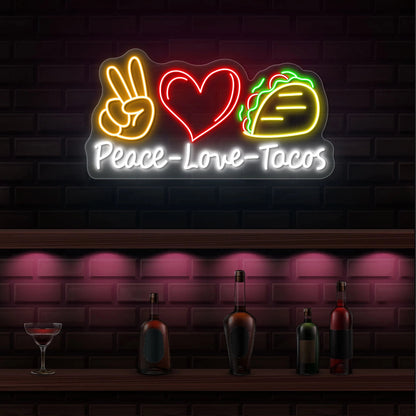 Peace Love Tacos Led Neon Sign | Shineneon
