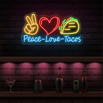 Peace Love Tacos Led Neon Sign | Shineneon