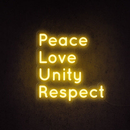Peace Love Unity Respect Plur Led Neon Sign | Shineneon