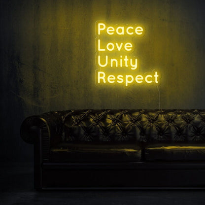 Peace Love Unity Respect Plur Led Neon Sign | Shineneon
