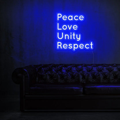 Peace Love Unity Respect Plur Led Neon Sign | Shineneon