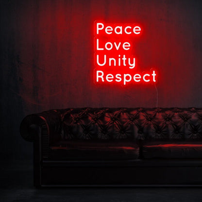 Peace Love Unity Respect Plur Led Neon Sign | Shineneon