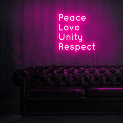 Peace Love Unity Respect Plur Led Neon Sign | Shineneon