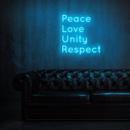 Peace Love Unity Respect Plur Led Neon Sign | Shineneon