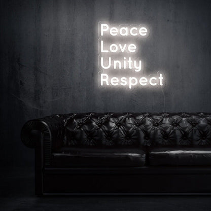 Peace Love Unity Respect Plur Led Neon Sign | Shineneon